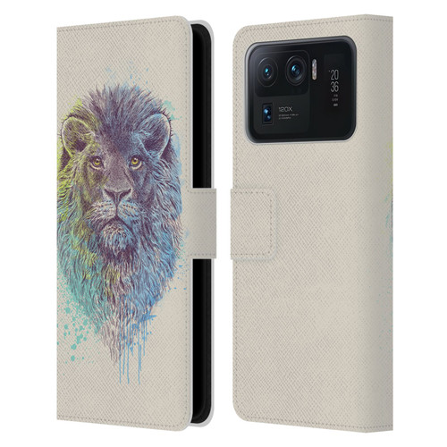 Rachel Caldwell Animals 3 Lion Leather Book Wallet Case Cover For Xiaomi Mi 11 Ultra