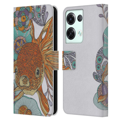 Valentina Animals And Floral Little Fish Leather Book Wallet Case Cover For OPPO Reno8 Pro