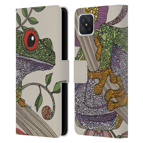 Valentina Animals And Floral Phileus Frog Leather Book Wallet Case Cover For OPPO Reno4 Z 5G