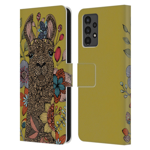 Valentina Animals And Floral Llama Leather Book Wallet Case Cover For Samsung Galaxy A13 (2022)