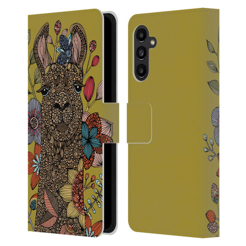 Valentina Animals And Floral Llama Leather Book Wallet Case Cover For Samsung Galaxy A13 5G (2021)
