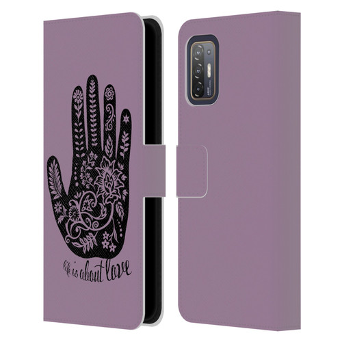 Rachel Caldwell Illustrations About Love Leather Book Wallet Case Cover For HTC Desire 21 Pro 5G