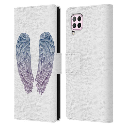Rachel Caldwell Illustrations Angel Wings Leather Book Wallet Case Cover For Huawei Nova 6 SE / P40 Lite