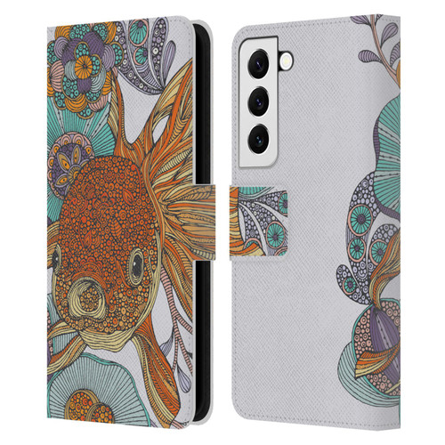 Valentina Animals And Floral Little Fish Leather Book Wallet Case Cover For Samsung Galaxy S22 5G