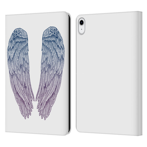 Rachel Caldwell Illustrations Angel Wings Leather Book Wallet Case Cover For Apple iPad 10.9 (2022)