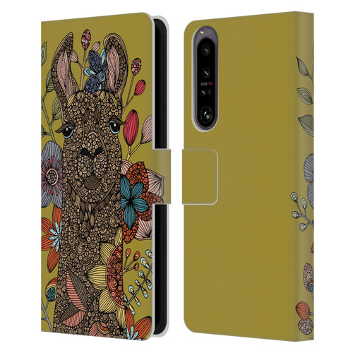 Valentina Animals And Floral Llama Leather Book Wallet Case Cover For Sony Xperia 1 IV