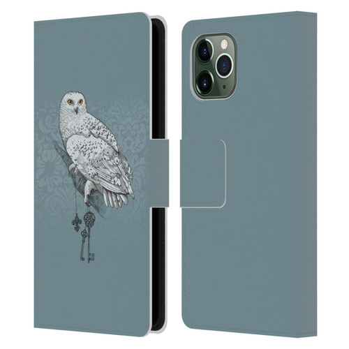 Rachel Caldwell Illustrations Key Holder Leather Book Wallet Case Cover For Apple iPhone 11 Pro