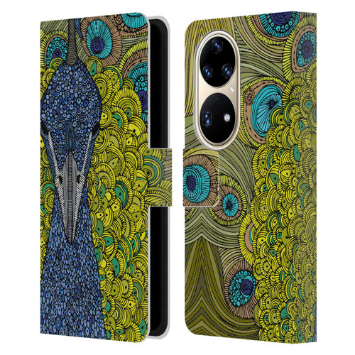 Valentina Birds The Peacock Leather Book Wallet Case Cover For Huawei P50 Pro