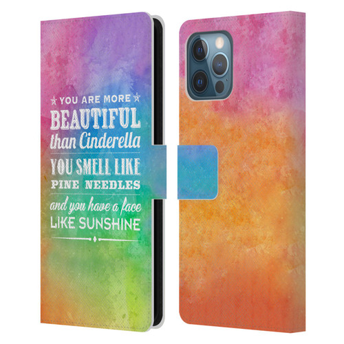 Rachel Caldwell Illustrations You Are More Leather Book Wallet Case Cover For Apple iPhone 12 Pro Max