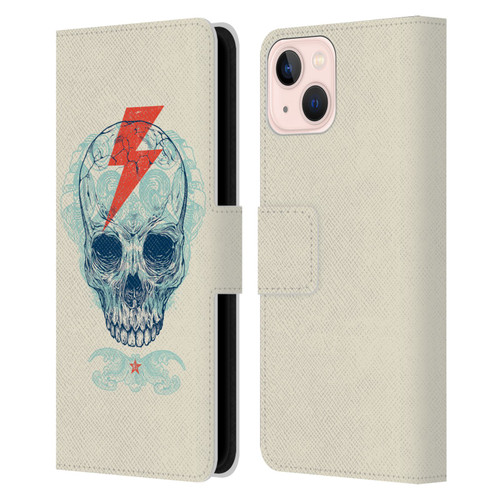 Rachel Caldwell Illustrations Bolt Leather Book Wallet Case Cover For Apple iPhone 13