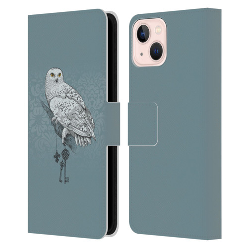 Rachel Caldwell Illustrations Key Holder Leather Book Wallet Case Cover For Apple iPhone 13