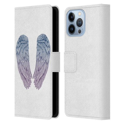 Rachel Caldwell Illustrations Angel Wings Leather Book Wallet Case Cover For Apple iPhone 13 Pro Max