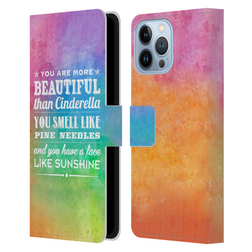 Rachel Caldwell Illustrations You Are More Leather Book Wallet Case Cover For Apple iPhone 13 Pro Max