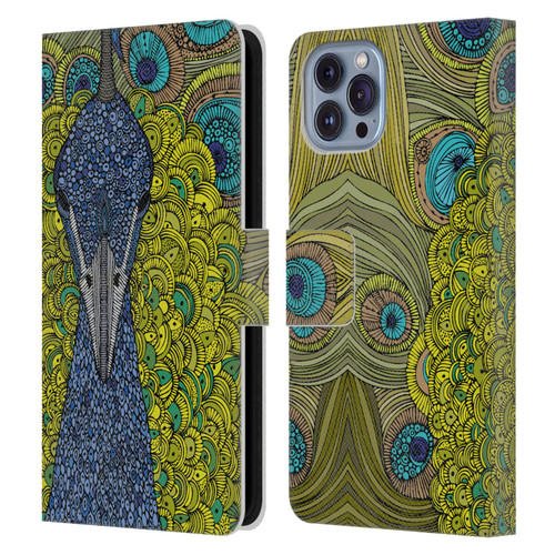 Valentina Birds The Peacock Leather Book Wallet Case Cover For Apple iPhone 14