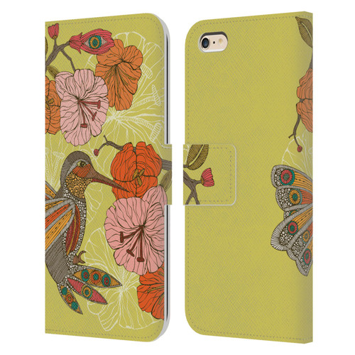 Valentina Birds Hummingbird Flower Leather Book Wallet Case Cover For Apple iPhone 6 Plus / iPhone 6s Plus