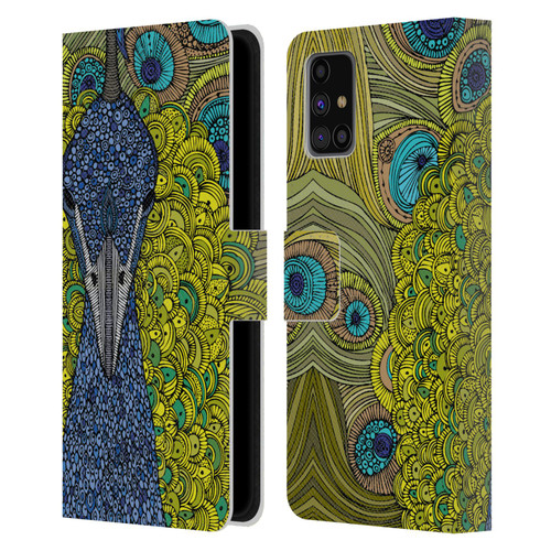 Valentina Birds The Peacock Leather Book Wallet Case Cover For Samsung Galaxy M31s (2020)