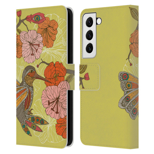 Valentina Birds Hummingbird Flower Leather Book Wallet Case Cover For Samsung Galaxy S22 5G