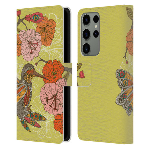 Valentina Birds Hummingbird Flower Leather Book Wallet Case Cover For Samsung Galaxy S23 Ultra 5G