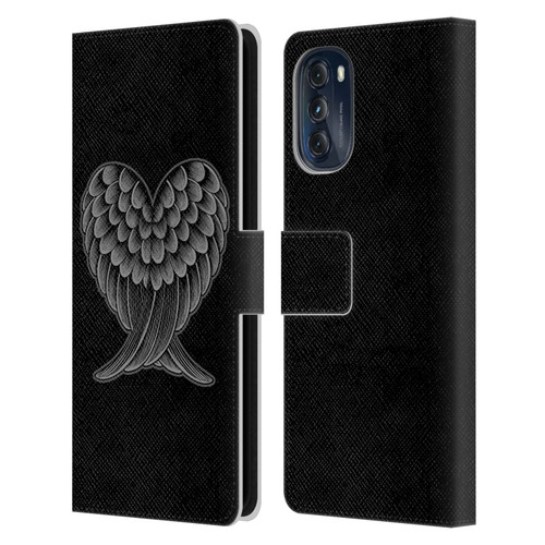 Rachel Caldwell Illustrations Heart Wings Leather Book Wallet Case Cover For Motorola Moto G (2022)