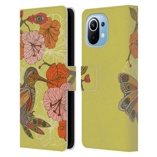 Valentina Birds Hummingbird Flower Leather Book Wallet Case Cover For Xiaomi Mi 11