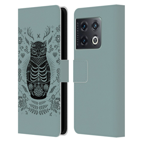 Rachel Caldwell Illustrations Owl Doll Leather Book Wallet Case Cover For OnePlus 10 Pro