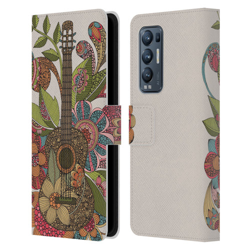 Valentina Bloom Ever Guitar Leather Book Wallet Case Cover For OPPO Find X3 Neo / Reno5 Pro+ 5G
