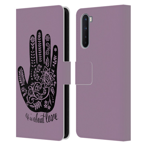 Rachel Caldwell Illustrations About Love Leather Book Wallet Case Cover For OnePlus Nord 5G