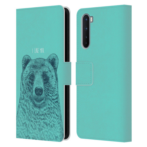 Rachel Caldwell Illustrations Bear Root Leather Book Wallet Case Cover For OnePlus Nord 5G