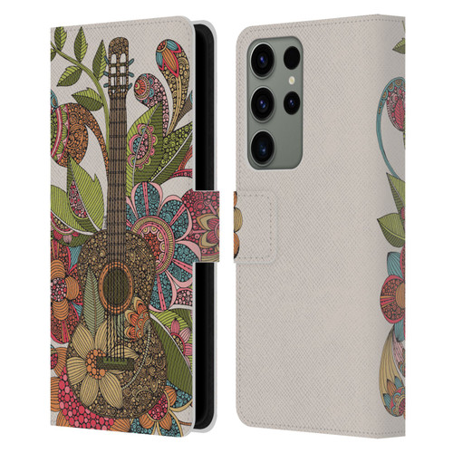 Valentina Bloom Ever Guitar Leather Book Wallet Case Cover For Samsung Galaxy S23 Ultra 5G