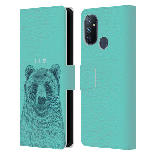 Rachel Caldwell Illustrations Bear Root Leather Book Wallet Case Cover For OnePlus Nord N100