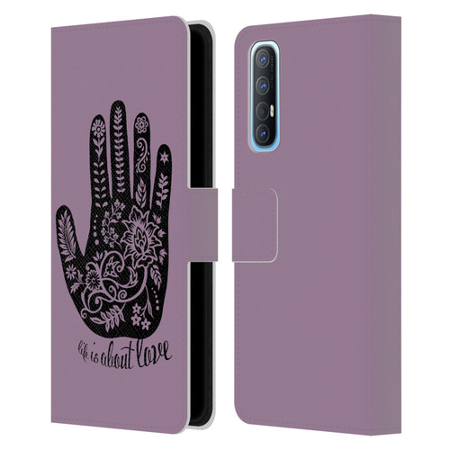 Rachel Caldwell Illustrations About Love Leather Book Wallet Case Cover For OPPO Find X2 Neo 5G