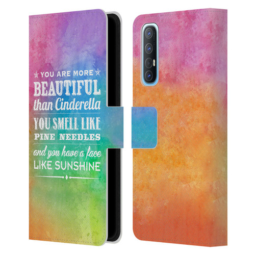 Rachel Caldwell Illustrations You Are More Leather Book Wallet Case Cover For OPPO Find X2 Neo 5G