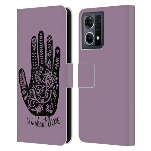 Rachel Caldwell Illustrations About Love Leather Book Wallet Case Cover For OPPO Reno8 4G