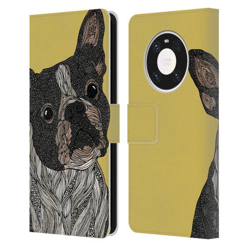 Valentina Dogs French Bulldog Leather Book Wallet Case Cover For Huawei Mate 40 Pro 5G