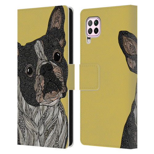 Valentina Dogs French Bulldog Leather Book Wallet Case Cover For Huawei Nova 6 SE / P40 Lite