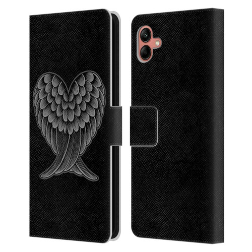 Rachel Caldwell Illustrations Heart Wings Leather Book Wallet Case Cover For Samsung Galaxy A04 (2022)
