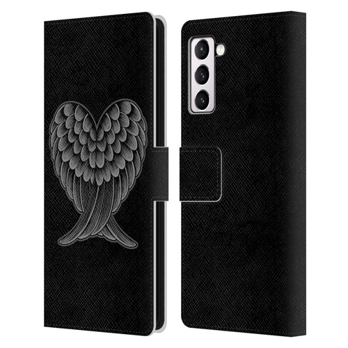 Rachel Caldwell Illustrations Heart Wings Leather Book Wallet Case Cover For Samsung Galaxy S21+ 5G
