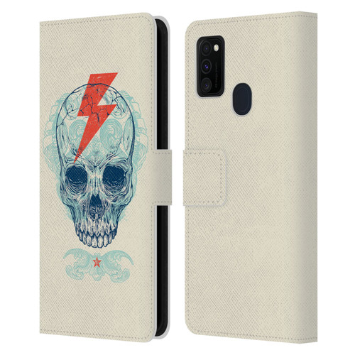 Rachel Caldwell Illustrations Bolt Leather Book Wallet Case Cover For Samsung Galaxy M30s (2019)/M21 (2020)