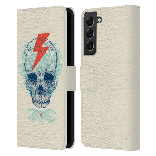 Rachel Caldwell Illustrations Bolt Leather Book Wallet Case Cover For Samsung Galaxy S22+ 5G