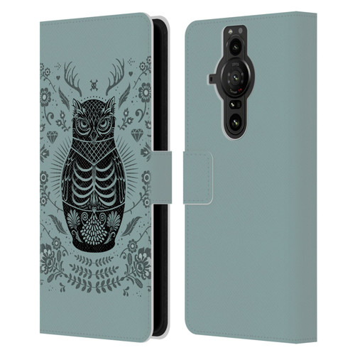 Rachel Caldwell Illustrations Owl Doll Leather Book Wallet Case Cover For Sony Xperia Pro-I
