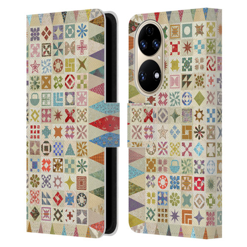Rachel Caldwell Patterns Jane Leather Book Wallet Case Cover For Huawei P50