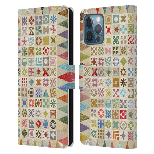 Rachel Caldwell Patterns Jane Leather Book Wallet Case Cover For Apple iPhone 12 Pro Max