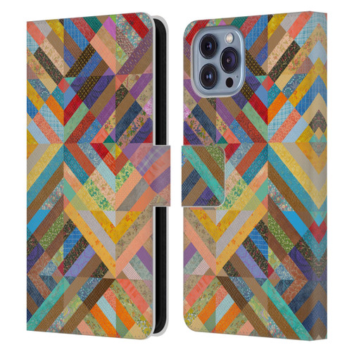Rachel Caldwell Patterns Superst Leather Book Wallet Case Cover For Apple iPhone 14