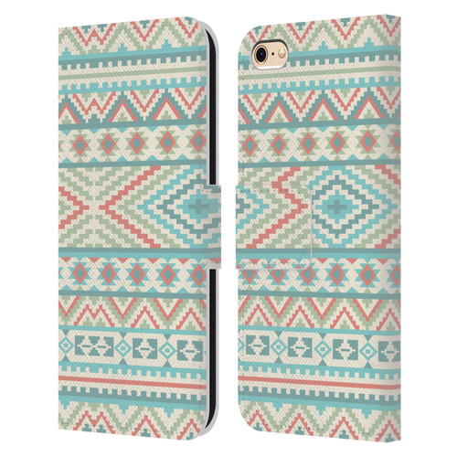 Rachel Caldwell Patterns Friendship Leather Book Wallet Case Cover For Apple iPhone 6 / iPhone 6s