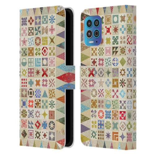 Rachel Caldwell Patterns Jane Leather Book Wallet Case Cover For Motorola Moto G100