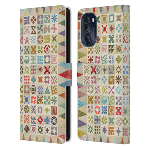 Rachel Caldwell Patterns Jane Leather Book Wallet Case Cover For Motorola Moto G (2022)