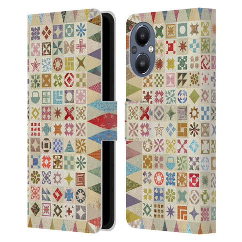 Rachel Caldwell Patterns Jane Leather Book Wallet Case Cover For OnePlus Nord N20 5G