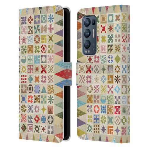 Rachel Caldwell Patterns Jane Leather Book Wallet Case Cover For OPPO Find X3 Neo / Reno5 Pro+ 5G