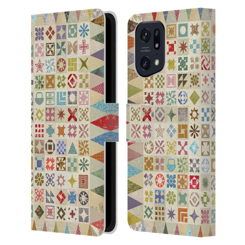 Rachel Caldwell Patterns Jane Leather Book Wallet Case Cover For OPPO Find X5