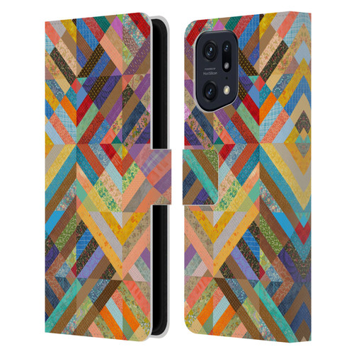 Rachel Caldwell Patterns Superst Leather Book Wallet Case Cover For OPPO Find X5